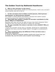 the golden touch by nathaniel hawthorne summary|The Golden Touch by Nathaniel Hawthorne: Comprehension Questions.